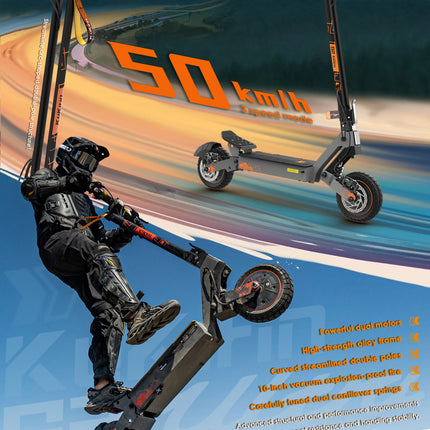 Monopattino elettrico KUKIRIN G2 Ultra All-terrain con motore 800*2W, batteria 48V18Ah, pneumatici da 10 pollici, ideale per la città.