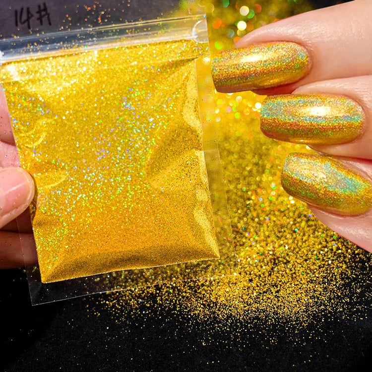 10g/Bag Glitter Snow White Nail Art Sugar Powder Sweater Laser Shiny Decoration Chrome Powder Woolen Candy Effect Nails 2027