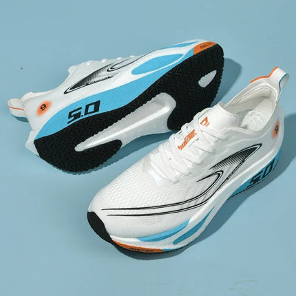 Unisex 2025 Full Carbon Plate Running Shoes Professional Marathon Racing Lightweight Bounce Cushion Breathable Sports Sneakers PlatiNum