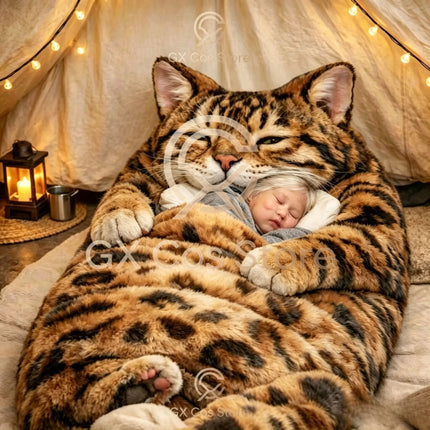 Giant Animal Sleeping Bag Comfortable Soft Warm Plush Bag Washable Cute Cat Envelope Sleeping Bag for Adults Winter Outdoor Use