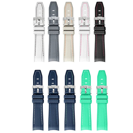 Cinturino in gomma per Swatch X Omega Joint MoonSwatch Cinturino sportivo impermeabile da 20 mm Cinturino con estremità curva in silicone per uomo donna platinumshop
