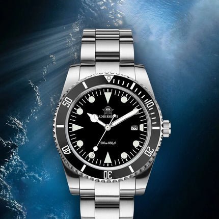 ADDIESDIVE New Gift Watch For Men AD2068 Quartz Watches 39mm Waterproof 200m Ceramic Bezel BGW9 Luminous Diving Leisure Wristwat
