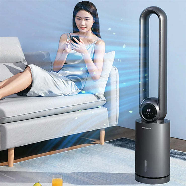 Ventilatore senza lama Ventilatore per aria condizionata Ventola di raffreddamento ad acqua Umidificazione e refrigerazione Ventilatore a torre d'acqua verticale Condizionatore d'aria
