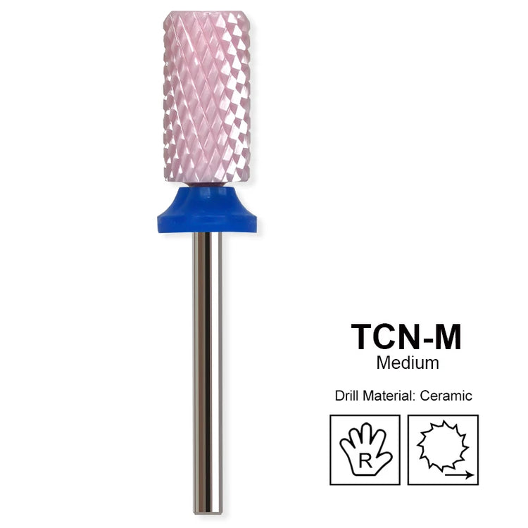 Pink Ceramic Carbide Nail Drill Bits Milling Cutter For Gel Polish Remover Electric Nail Machine Polishing Peeling File Home Salon Manicure Pedicure Accessories