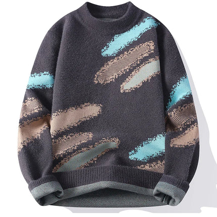 Men's New Fall and Winter Sweater Bottoming Shirt Men's O Neck Design Comfortable Lazy Windproof Warm Pullovers Men's R126
