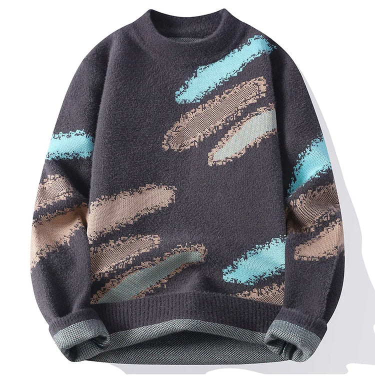 Men's New Fall and Winter Sweater Bottoming Shirt Men's O Neck Design Comfortable Lazy Windproof Warm Pullovers Men's R126