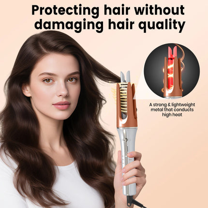 Auto Rotating Hair Curler 3 grades 33mm Silver Automatic Curling Iron  Female Hair Styling Tool Big Wave beauty salon Tool