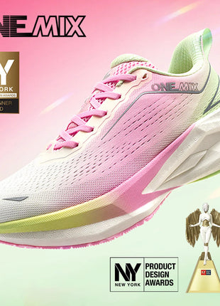ONEMIX Scarpe da corsa da jogging per uomo Scarpe da ginnastica da esterno super leggere Scarpe da passeggio antiscivolo con ascensore Donna PlatiNum