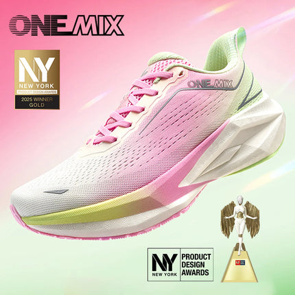 ONEMIX Scarpe da corsa da jogging per uomo Scarpe da ginnastica da esterno super leggere Scarpe da passeggio antiscivolo con ascensore Donna PlatiNum