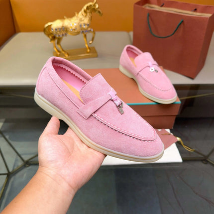Mocassini da uomo in pelle scamosciata, mocassini classici slip-on con fibbia in metallo, suola morbida antiscivolo, calzature casual leggere per camminare, comode scarpe casual da lavoro per l'ufficio, la guida e l'uso quoti