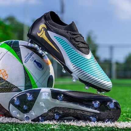 Nuovi Scarpini da Calcio per Uomo, Scarpe Sportive da Esterno per Ragazzi, Tacchetti Lunghi Antiscivolo Traspiranti, Scarpe da Calcio per Allenamento e Partite, Comode per Adulti