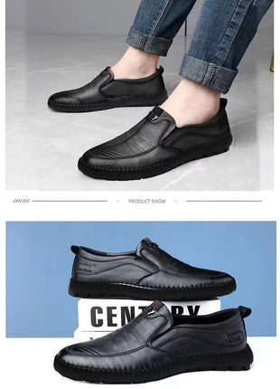 Mocassini da uomo in pelle PU antiscivolo appartamenti da passeggio traspiranti slip on da esterno scarpe casual per scarpe da ginnastica da guida per ufficio da lavoro maschile2