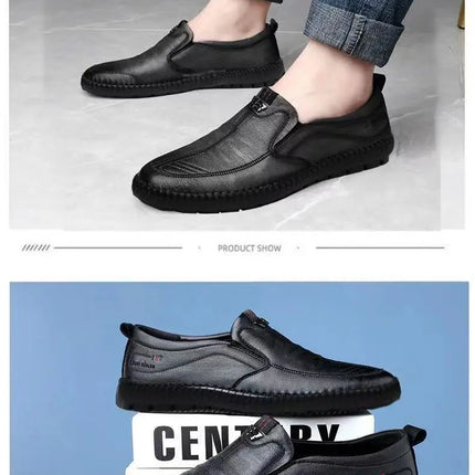 Mocassini da uomo in pelle PU antiscivolo appartamenti da passeggio traspiranti slip on da esterno scarpe casual per scarpe da ginnastica da guida per ufficio da lavoro maschile2