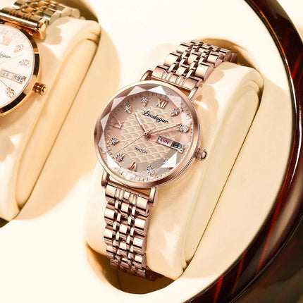 Orologio da donna POEDAGAR di alta qualità, in acciaio inossidabile, raffinato orologio da polso a bracciale, impermeabile, luminoso, elegante, orologio da donna, Reloj platinumshop