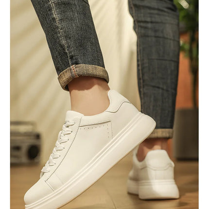 Leather Men Shoes Sneakers Trend Casual Shoe Breathable Leisure Male Sneakers Non-slip Footwear Men Vulcanized Shoes2026
