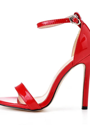 2026 spring Fashion Large Size 11cm Woman Sexy Dance Shoes Sandals Women Shoe Summer High Heels Stiletto Elegant Party Shoe PlatiNum