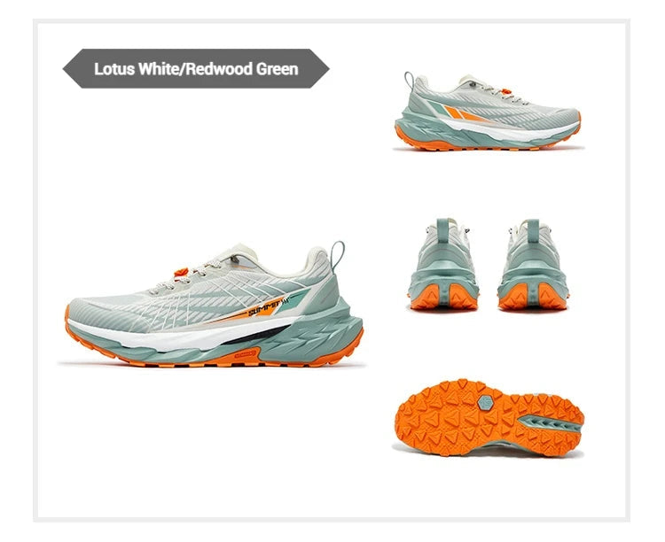 361 Degrees Yushan PRO Men Running Shoes Durable Hiking Cushioning Breathable Non-slip Outdoor Jogging Male Sneakers 672522250 PlatiNum