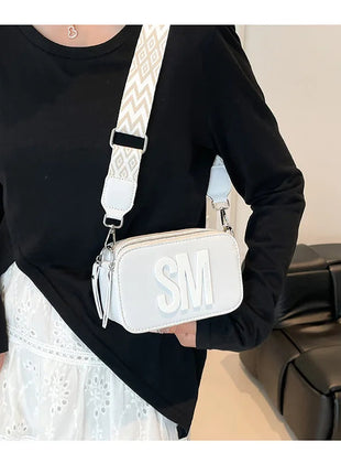 Cross-Border Style Camera Bag Fashionable Retro Women's Shoulder Slant Bag Small Square Bag Street Trend PU Material PlatiNum