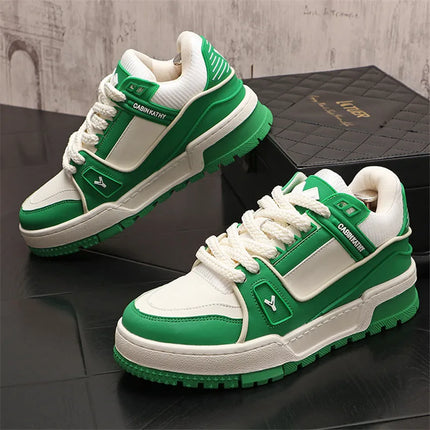 New Men White Red Breathable Pattern All Match Brand Shoes Causal Flats Loafers Sports Walking Sneakers Zapatos Hombre