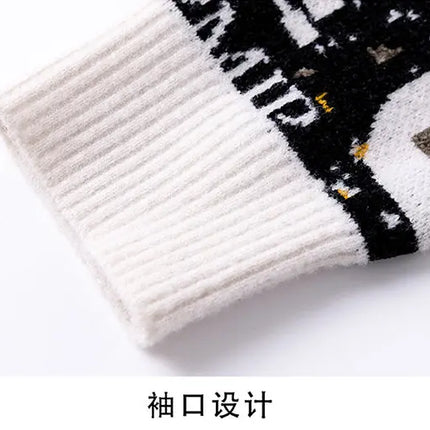 Men's fashion pullovers 2025 men winter Sweaters mens warm sweater O-neck custom pattern men sweaters autumn men size M-3XL