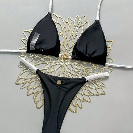 Micro Bikini 2026 Push Up Costumi da bagno donna Costumi da bagno sexy Bikini brasiliano Perizoma Biquini Costume da bagno solido Costumi da bagno estivi platinumshop