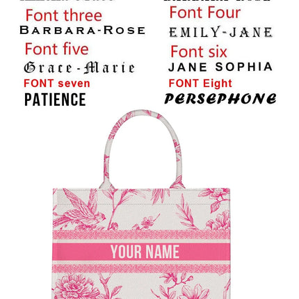 New 2026 Women's Personalized Tote Bag, Printed Canvas Handbag, Large Capacity Beach Bag