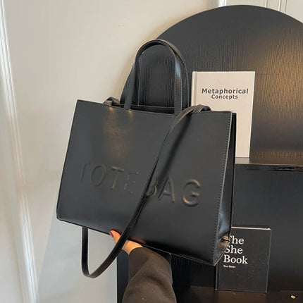 Designer Tote Bag For Women Large Capacity Handbag Portable Brand Briefcase Top Quality Pu Leather Female Shoulder Crossbody Bag PlatiNum