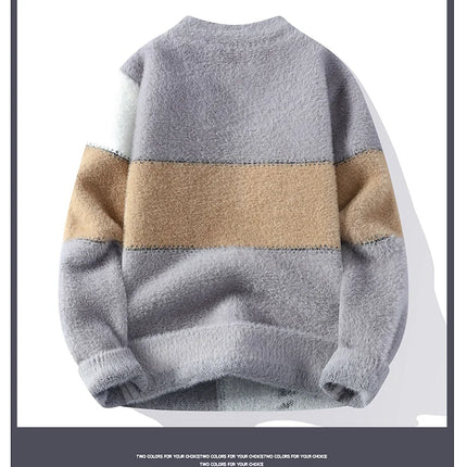 2024 winter new style men's sweater knitted long sleeve Warm Men Fashion Sweaters Thicken Warm wool pullovers Sweater male
