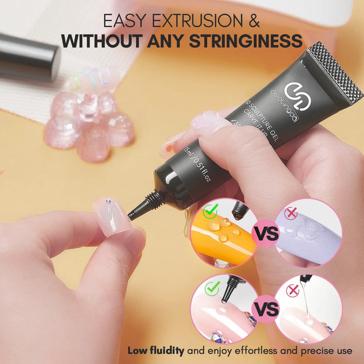 Diamond Adhesive Non-Dripping Press-On Nails Glue for Nail Accessories Metal Jewelry Strong Specialized Bonding Long-Lasting Hold