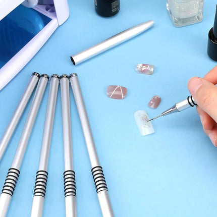 6 Size Nail Art Liner Brushes 5/7/9/11/20/25mm Painting Nail Art Brush Dotting Drawing Tool Long Lines Thin Details Manicure Pen