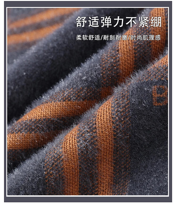 2025 New Winter Fashion Cashmere Sweater Men High Quality Comfortable Mens Sweaters Thick Warm Male Pullover