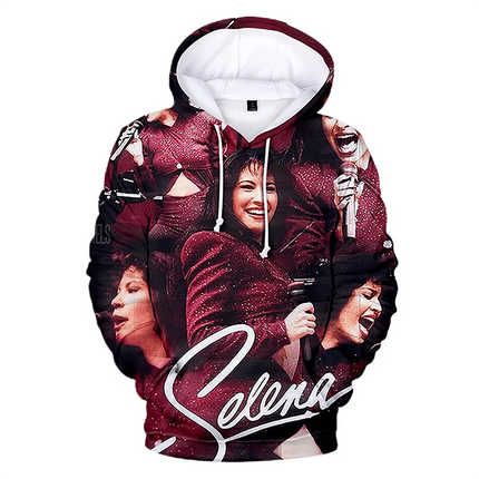 Sexy Singer Selena Quintanilla 3D Print Hoodies Men Women Hip Hop Oversized Pullover Hooded Sweatshirts Streetwear Man Clothing