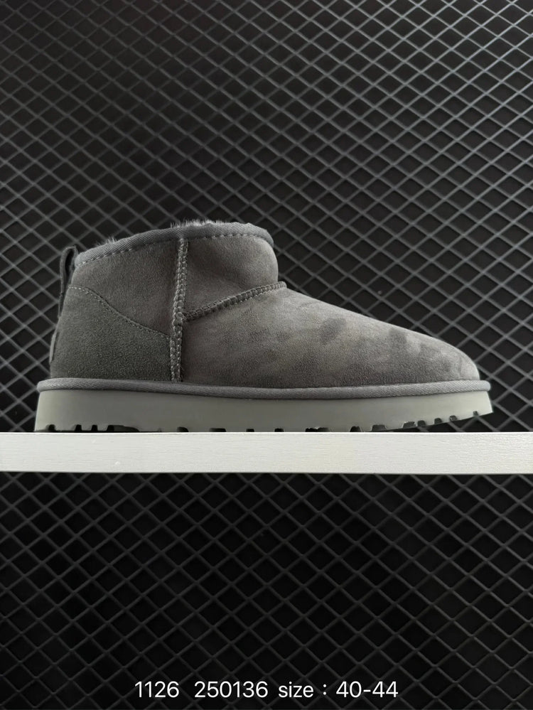 2026 Winter Boots Fur Ladies Snow Boots Real Sheepskin Wool Low-cut Warm Fur Shoes Man and Women Winter Short Boots Super Mini