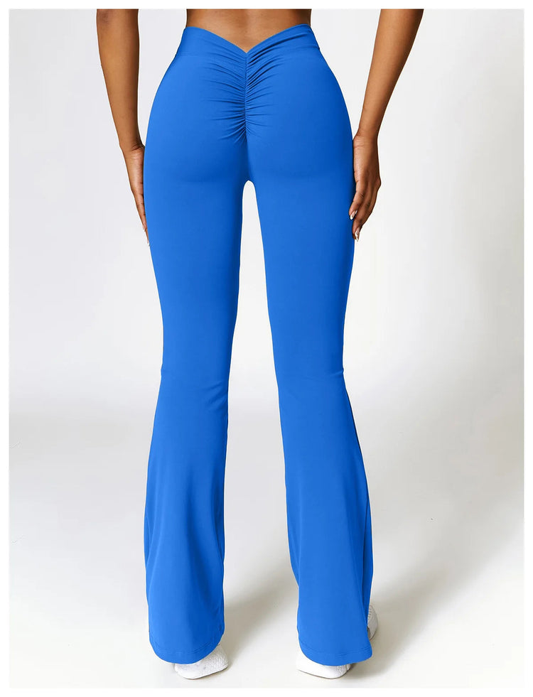 High Waist Flare Leggings Yoga Pants Women Wide Leg Pants Women Gym Workout Fitness Sports Flared Pants Latin Dance Trousers PlatiNum