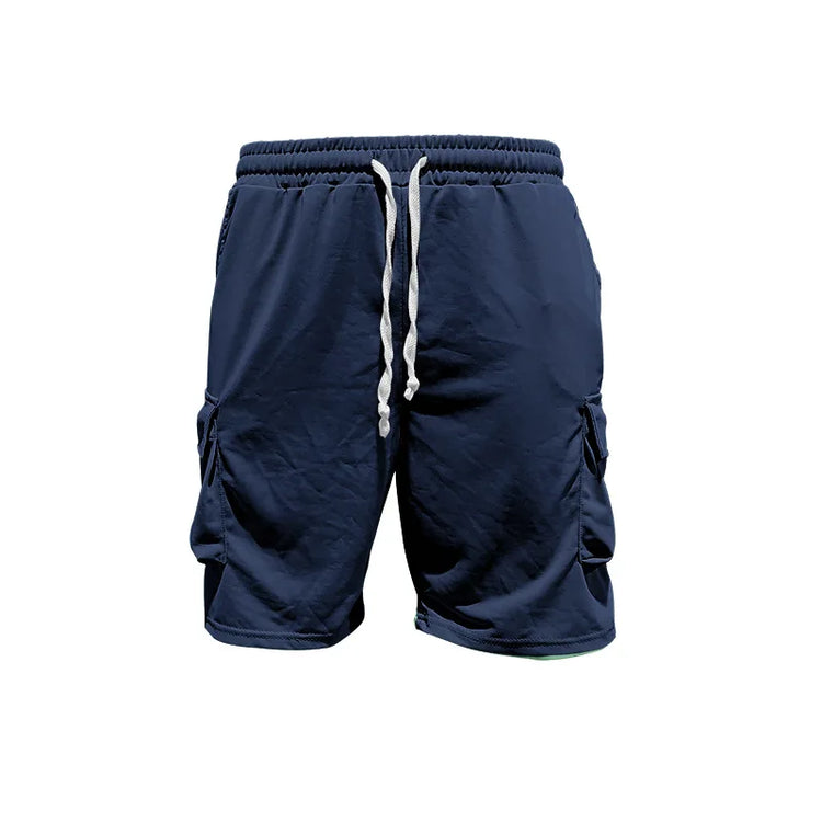 T-shirt alla moda nuovo stile estivo e pantaloncini multiuso Set in tinta unita, un abito da uomo casual e sportivo