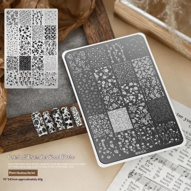 Nail Stamping Plates Striped Wave Points Pattern French Stainless Steel Stencil Nail Art Transfer Template Diy Manicure Tool