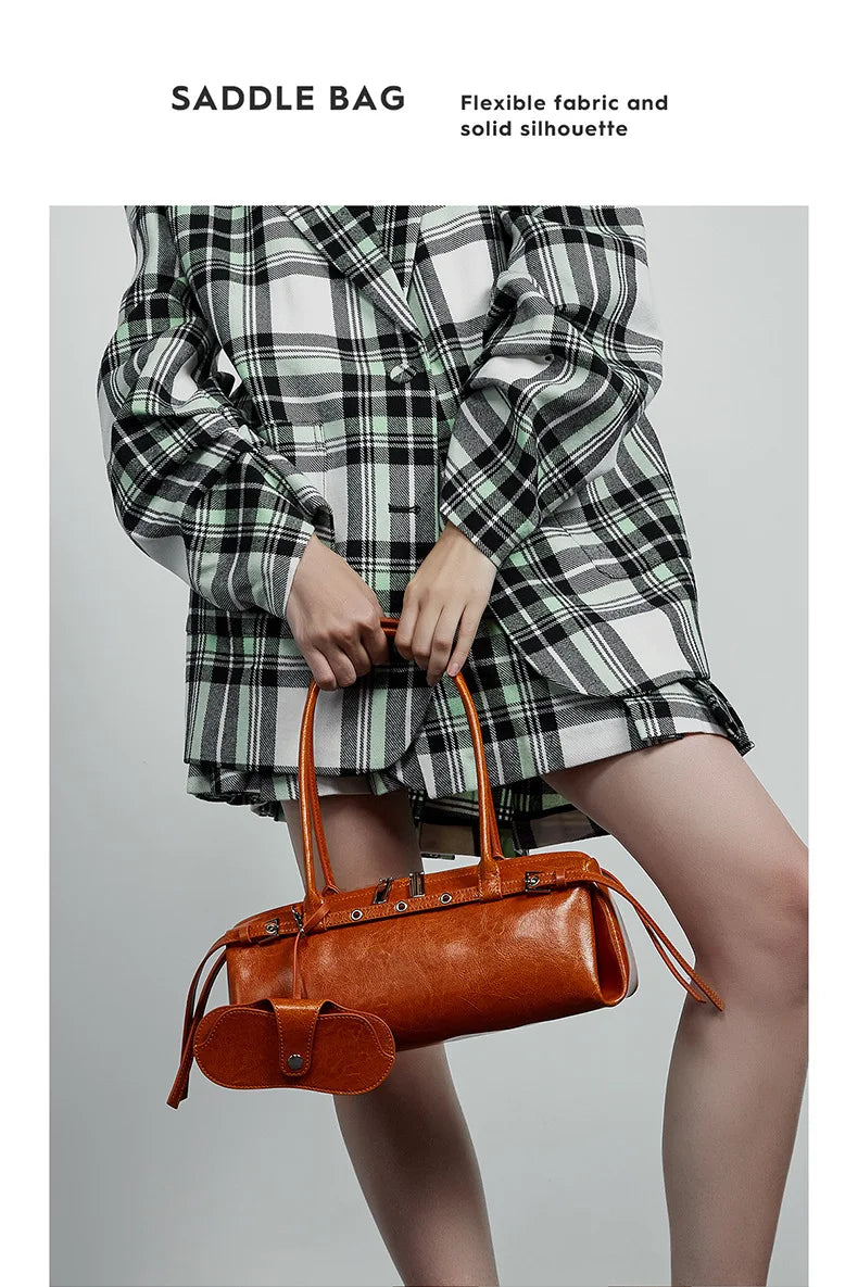 YANATARI underarm cowhide Genuine leather handbags women vintage shoulder bag female  luxury bag high quality long bag