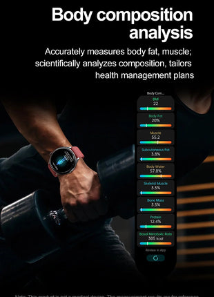 Nuovo Smartwatch 2026 per Analisi del Grasso Corporeo, ECG+PPG, Acido Urico, Pressione Sanguigna, Ossigeno nel Sangue, Orologio con Chiamate per Uomini e Donne platinumshop