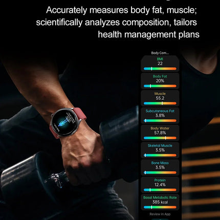Nuovo Smartwatch 2026 per Analisi del Grasso Corporeo, ECG+PPG, Acido Urico, Pressione Sanguigna, Ossigeno nel Sangue, Orologio con Chiamate per Uomini e Donne platinumshop