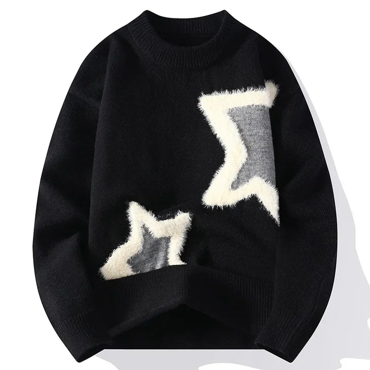Winter Men Streetwear O-neck Knitted Pullovers Outwear Casual Sweaters New Fashion Man Loose Pullovers Sweaters Male Clothing