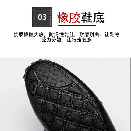 Nuovi mocassini casual Mocassini di marca con suola morbida da uomo Scarpe primaverili in pelle Comode scarpe casual da passeggio per esterni con fondo piatto