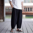 Pantaloni casual da uomo tinta unita primavera estate comodi e alla moda a gamba dritta, pantaloni giapponesi leggeri e sottili Harun a gamba larga