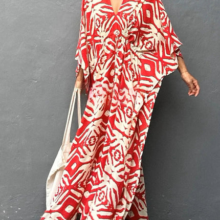 Abiti caftano da donna con scollo a V, costume da bagno estivo, copricostume caftano, abiti da spiaggia maxi taglie forti platinumshop
