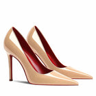 Tacchi da donna 2025 Nuovo marchio di lusso Décolleté Fondo rosso Punta a punta Strass Tacchi alti Elegante stiletto Party Prom Scarpe da donna