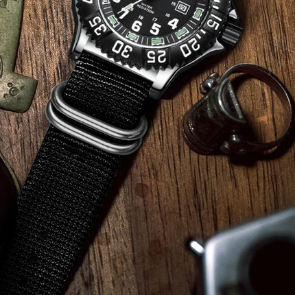 ADDIESDIVE Luxury Men Watch Luminous Dial 50m Water Resistance Date Display Outdoor Casual Men's Quartz Men Watch Nylon Strap