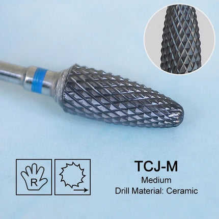 Pink Ceramic Carbide Nail Drill Bits Milling Cutter For Gel Polish Remover Electric Nail Machine Polishing Peeling File Home Salon Manicure Pedicure Accessories
