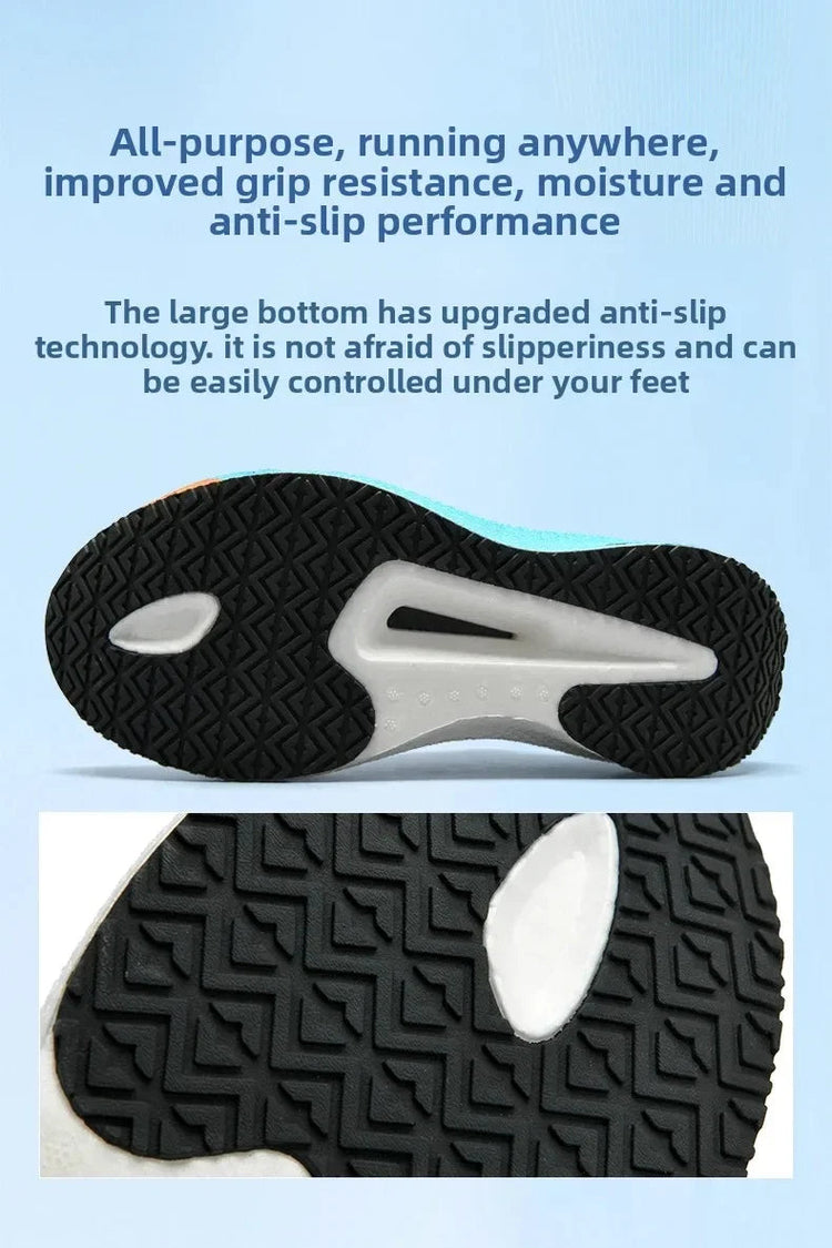 Unisex 2025 Full Carbon Plate Running Shoes Professional Marathon Racing Lightweight Bounce Cushion Breathable Sports Sneakers PlatiNum