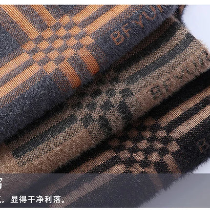 2025 New Winter Fashion Cashmere Sweater Men High Quality Comfortable Mens Sweaters Thick Warm Male Pullover