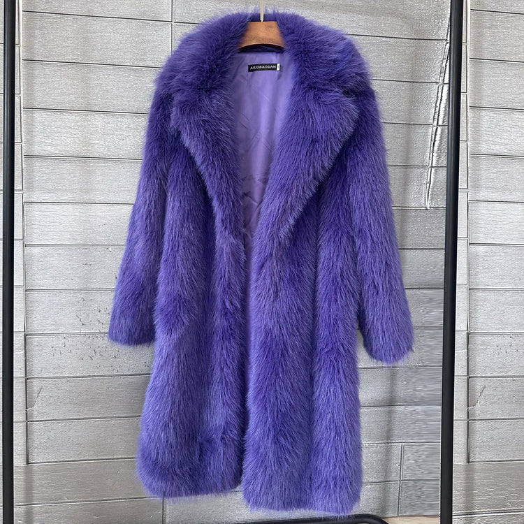 ZADORIN 2026 New Elegant Long Thick Warm Fluffy Faux Fur Coat Woman Winter Clothes Faux Fur Coats Jackets for Woman Outerwears