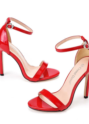 2026 spring Fashion Large Size 11cm Woman Sexy Dance Shoes Sandals Women Shoe Summer High Heels Stiletto Elegant Party Shoe PlatiNum